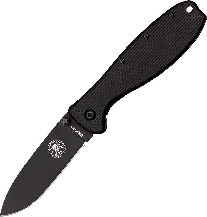 ESEE Zancudo Framelock Folding Knife, AUS 8A, GFN Black/Stainless Black, BRKR1