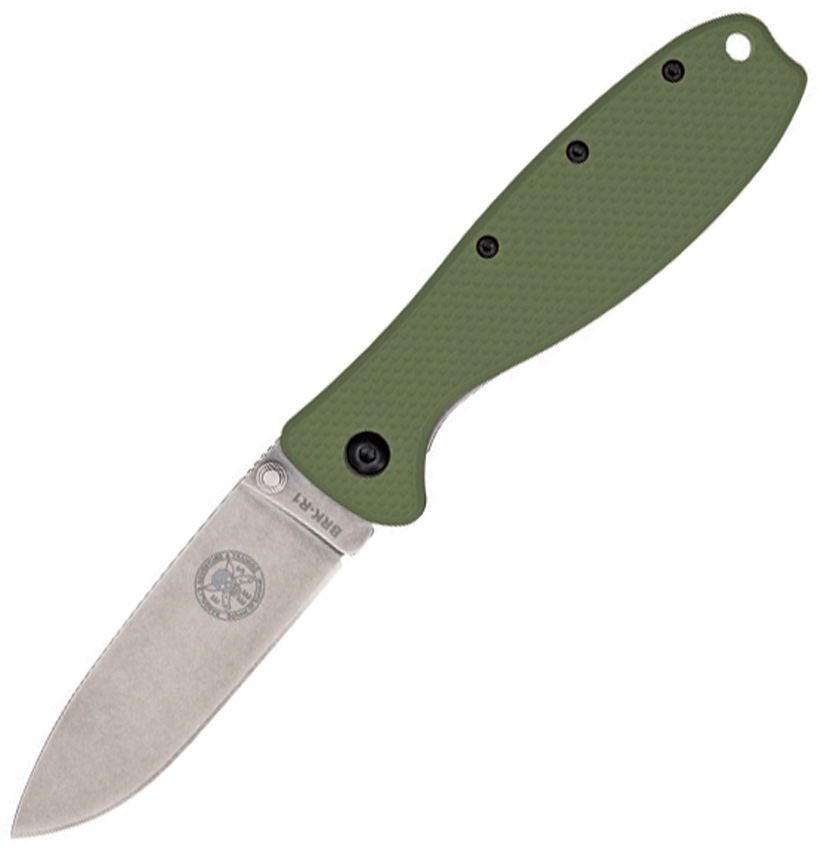 ESEE Zancudo Framelock Folding Knife, D2 Steel, GFN OD/Stainless, BRKR2OD