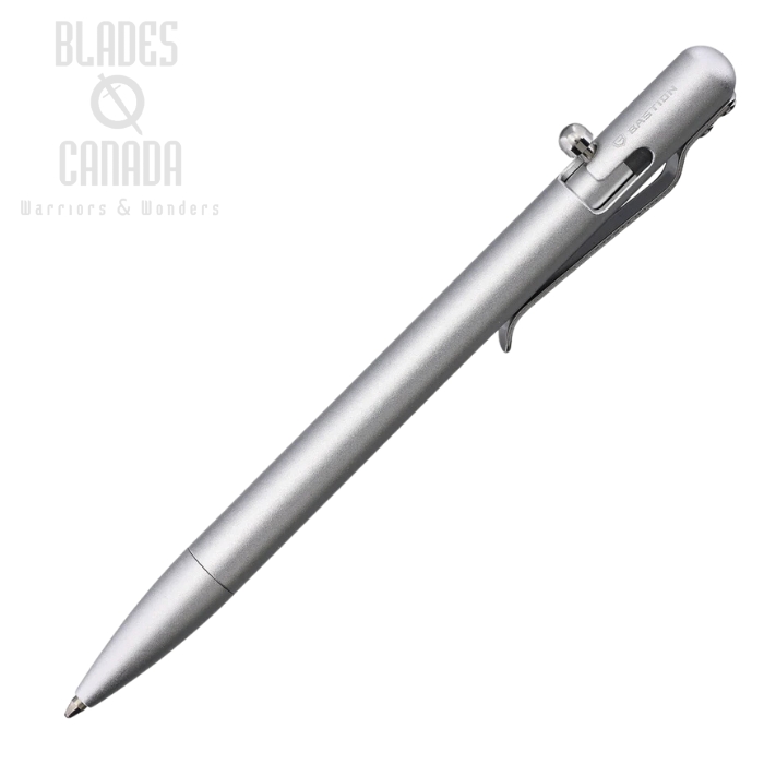 Bastion Slim Bolt Action Pen, Aluminum Silver, BSTN256S