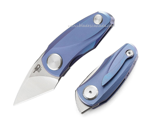 Bestech Tulip Ball Lock Flipper Folding Knife, M390, Titanium Blue, BT1912B