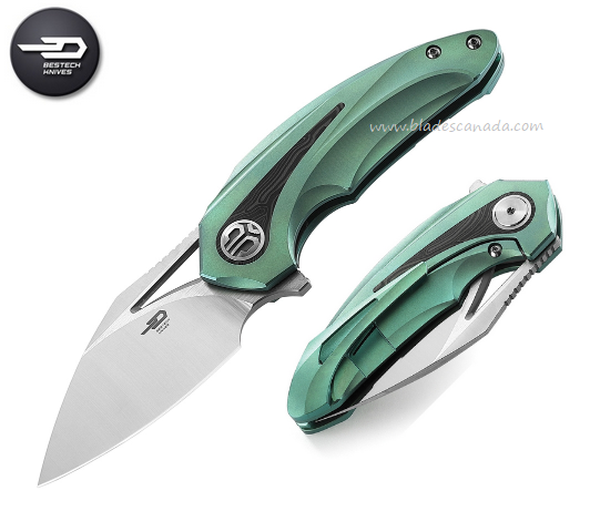 Bestech Nuke Flipper Framelock Knife, M390, Titanium/G10, BT2107D