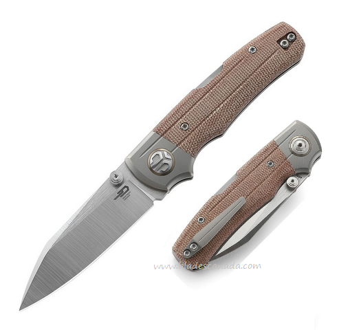 Bestech Tonic Folding Knife, M390, Titanium/Micarta Natural, BT2204B