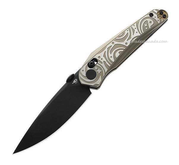 Bestech Mothus Folding Knife, M390 Black, Titanium Bronze, BT2206C