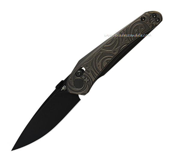 Bestech Mothus Folding Knife, M390 Black, Titanium Bronze, BT2206G