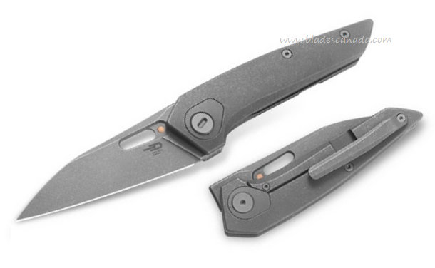 Bestech VK-Void Flipper Framelock Knife, Elmax Black Bead Blast/SW, Titanium Black Bead, BT2305C