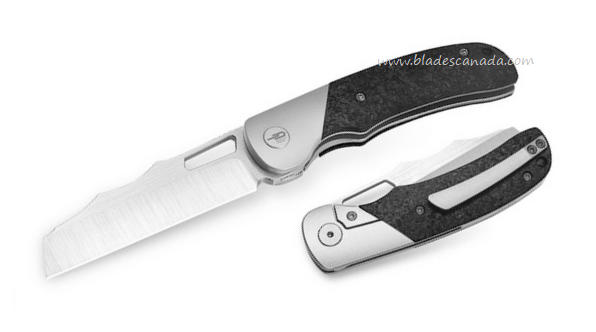 Bestech SYN Framelock Folding Knife, Elmax Satin, Titanium/Marble Carbon Fiber, BT2306A