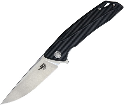 Bestech Spike Flipper Folding Knife, Sandvik Two-Tone, GRN Black, BG09A-2 - Click Image to Close