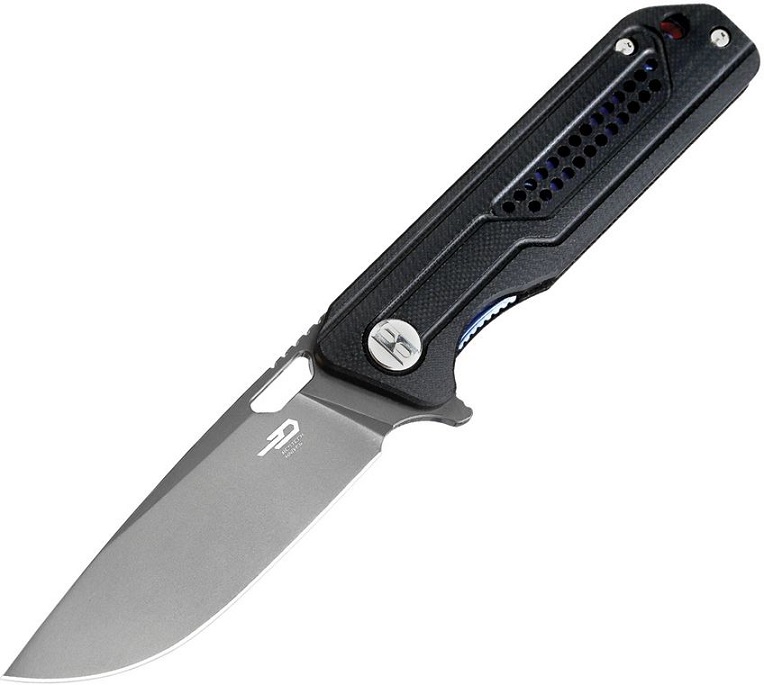 Bestech Circut Flipper Folding Knife, K110 Steel, G10 Black, BG35A-2 - Click Image to Close