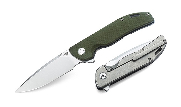 Bestech Bison Flipper Framelock Knife, D2, G10/Titanium, BT1904C-1 - Click Image to Close