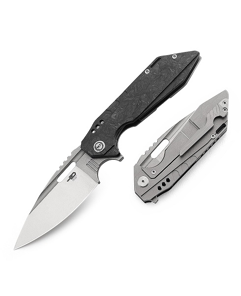 Bestech Shodan Flipper Framelock Knife, S35VN, Titanium/CF, BT1910C