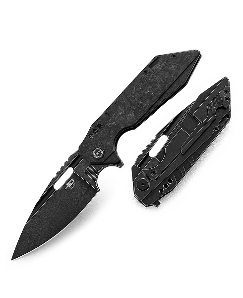 Bestech Shodan Flipper Framelock Knife, S35VN, Titanium/CF, BT1910D