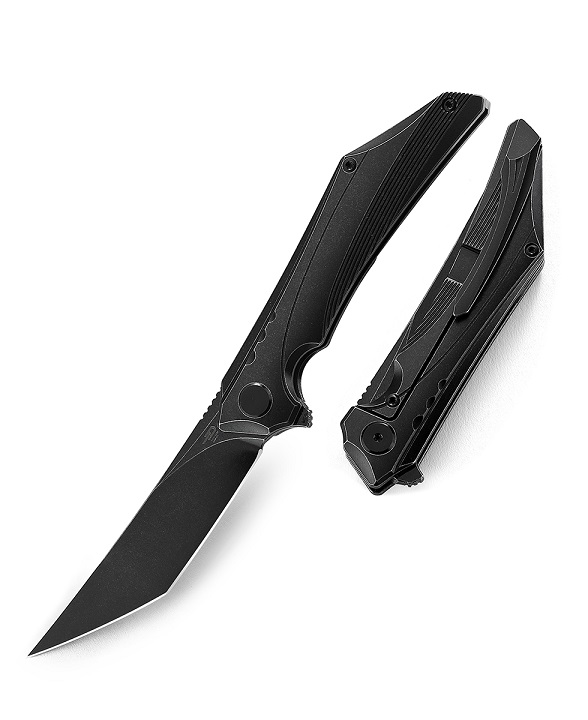 Bestech Kamoza Flipper Framelock Knife, M390 Tanto, Titanium, BT1911B - Click Image to Close