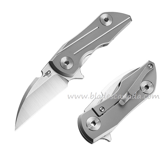 Bestech 2500 Delta Flipper Framelock Knife, S35VN Wharncliffe, Titanium, BT2006A