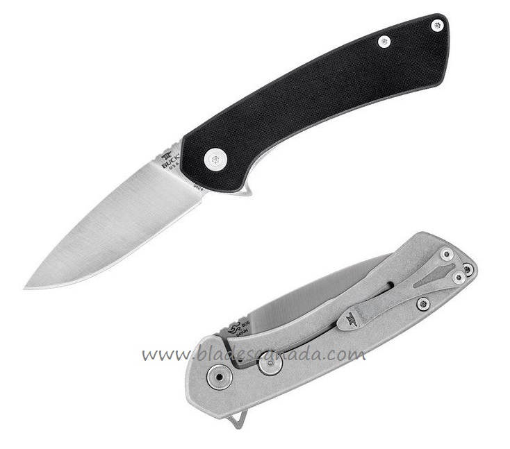 Buck Onset Framelock Flipper Knife, S45VN, G10 Black, 0040BKS