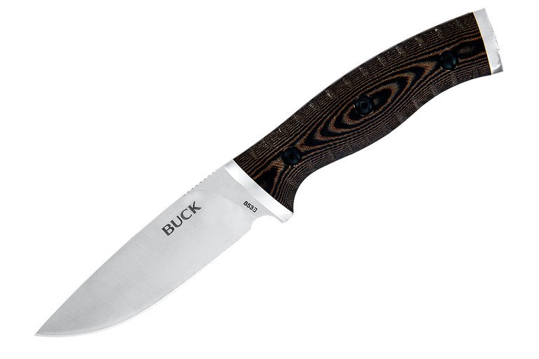 Buck Small Selkirk Fixed Blade Knife, 420HC Steel, Micarta Brown/Black, BU0853BRS - Click Image to Close