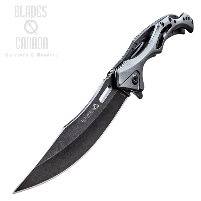 Rampage Tailwind Flipper Folding Knife, Ball Bearing Opening, Aluminum Handle, BK4746