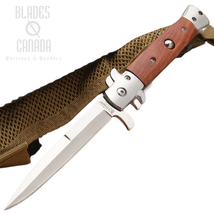 Krieger German Style Stiletto Flipper Folding Knife, Assisted Opening, KG221
