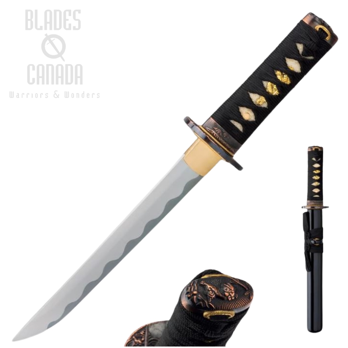 Kojiro Tanto, 1045 Carbon Steel, Ray Skin, KJ1025