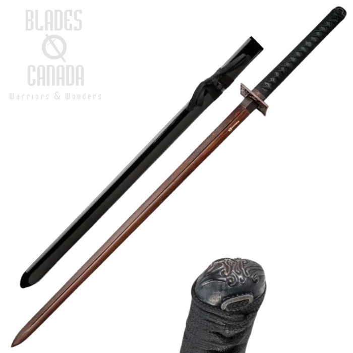 Shinwa Abyss Ninja Sword, Double Edged, Damascus Steel, KZ500BDZ