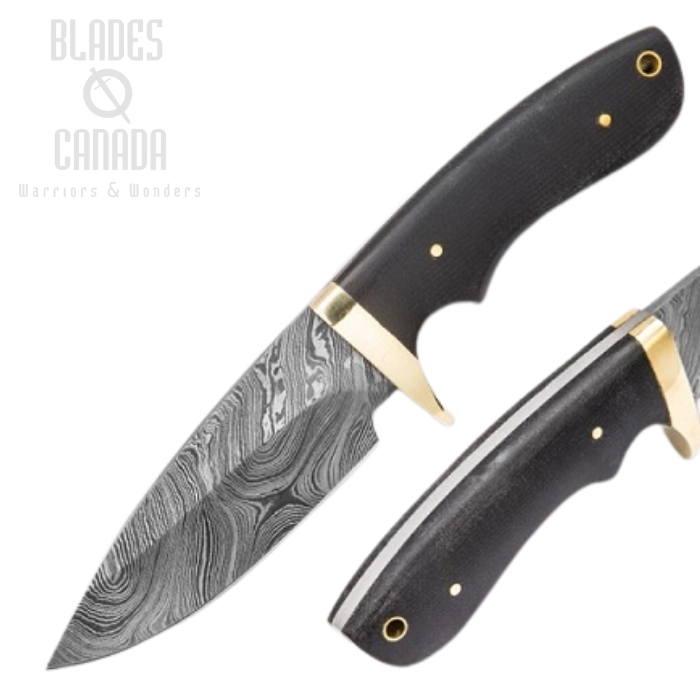 Timber Wolf Bear River Damascus Skinner w/ Leather Sheath TW554