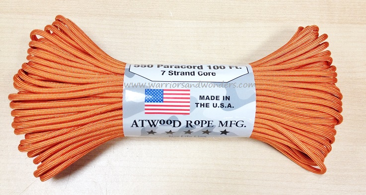 550 Paracord, 100Ft. - Burnt Orange - RG1084H