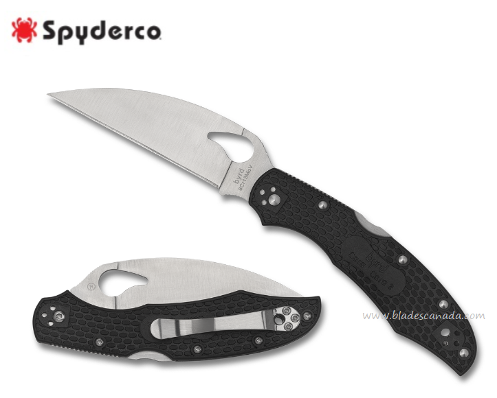 Byrd Cara Cara Gen 2 Lightweight Folding Knife, FRN Black, by Spyderco, BY03PBKWC2