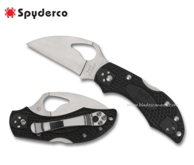 Byrd Robin Gen 2 Lightweight Folding Knife, FRN Black, by Spyderco, BY10PBKWC2