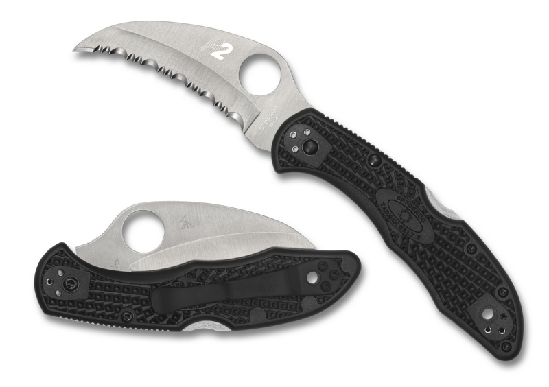 Spyderco Tasman Salt 2 Folding Knife, H2 Steel, FRN Black, C106SBK2