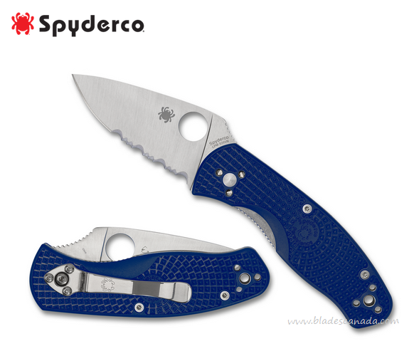 Spyderco Persistence Lightweight Folding Knife, CPM S35VN Partially Serrated, FRN Blue, C136PSBL