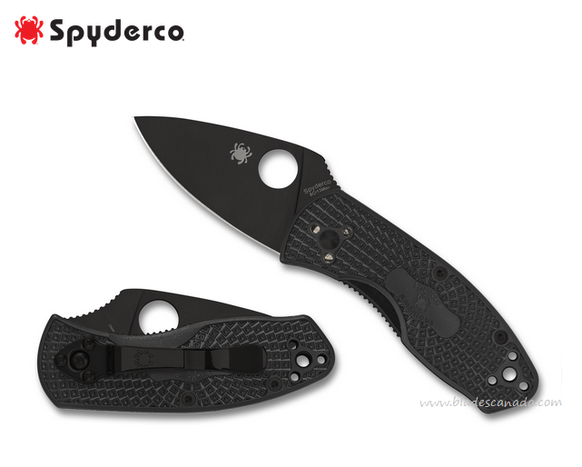 Spyderco Ambitious Folding Knife, Black Blade, FRN Black, C148PBBK