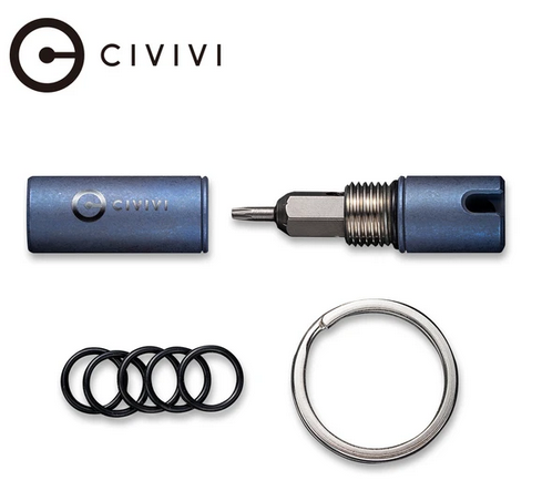 CIVIVI Key Bit Container, Titanium Blue, 20048-3