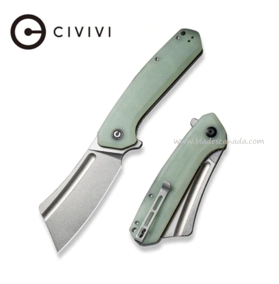 CIVIVI Bullmastiff Flipper Folding Knife, Stonewash Blade, G10 Natural, 2006E