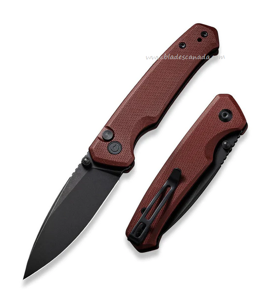 CIVIVI Altus Folding Knife, Nitro V Black, G10 Red, 20076-2