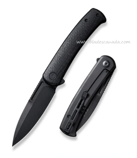 CIVIVI Cetos Flipper Framelock Knife, 14C28N Black SW, Micarta Black, 21025B-2