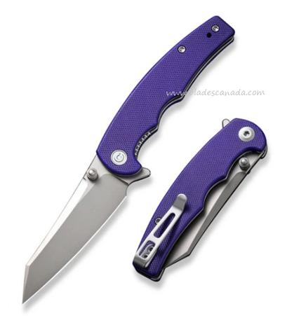 CIVIVI P87 Flipper Folding Knife, Nitro-V, G10 Purple, 21043-2