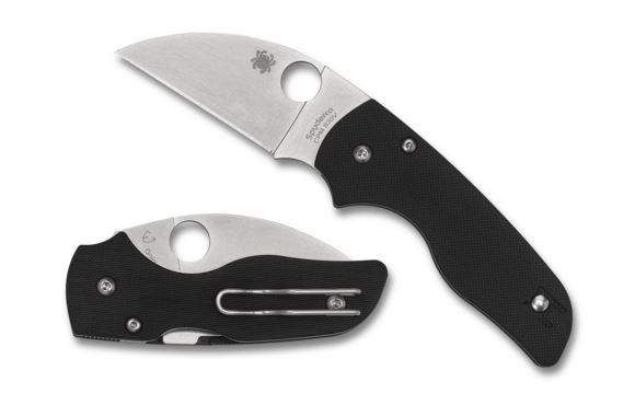Spyderco Lil' Native Wharncliffe Compression Lock Folding Knife, S30V, G10 Black, C230GWC