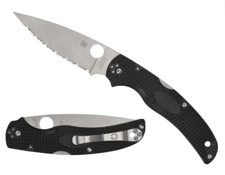 Spyderco Native Chief Folding Knife, CTS BD1N Serrated, FRN Black, C244SBK