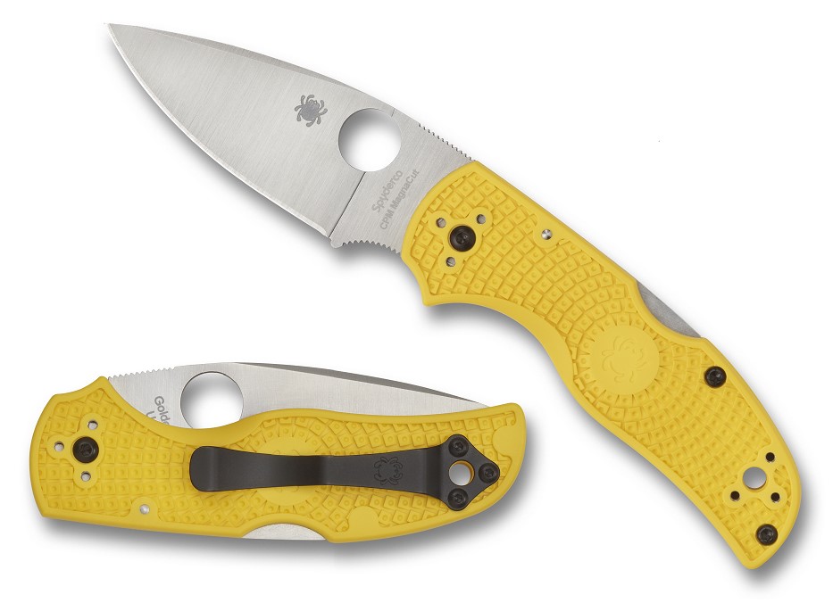 Spyderco Native 5 Folding Knife, MagnaCut, FRN Yellow, C41PYL5