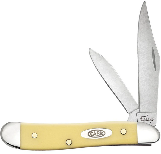 Case Peanut Slipjoint Folding Knife, Carbon, Synthetic Yellow, 00030