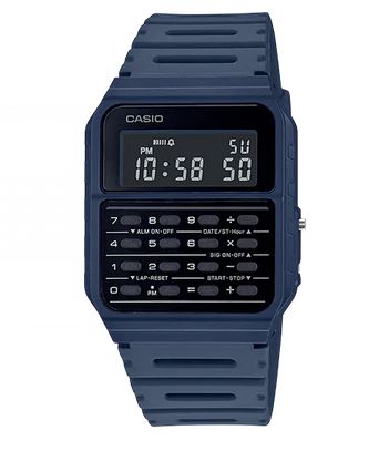 Casio Retro CA53WF-2B Databank Calculator Watch - Navy