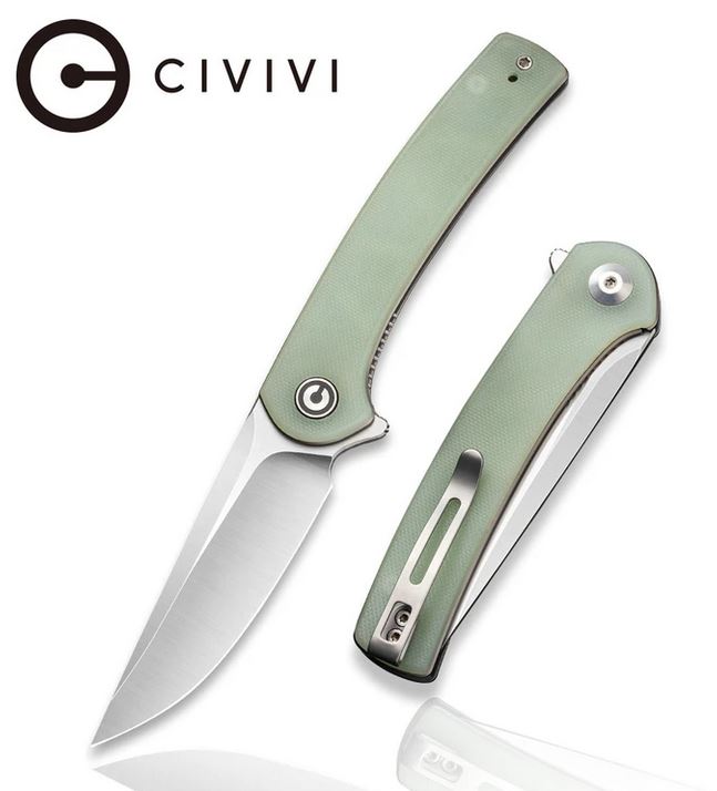 CIVIVI Mini Asticus Flipper Folding Knife, G10 Natural, 19026B-3