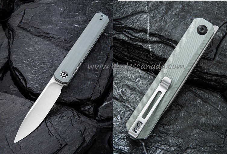 CIVIVI Exarch Flipper Folding Knife, D2, G10 Grey, 2003A
