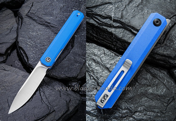 CIVIVI Exarch Flipper Folding Knife, D2, G10 Blue, 2003B