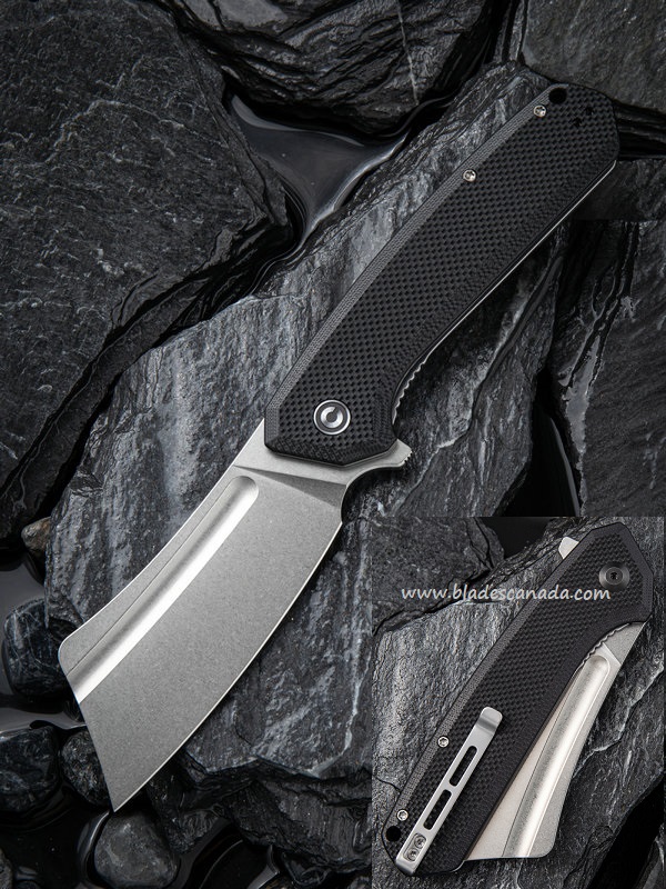 CIVIVI Bullmastiff Flipper Folding Knife, G10 Black, 2006C - Click Image to Close
