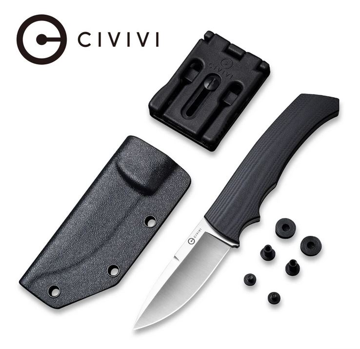 CIVIVI M2 Backup Fixed Blade Knife, D2, G10 Black, 2016C