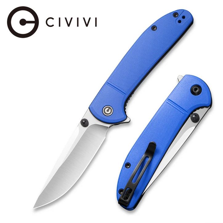 CIVIVI Badlands Vagabond Flipper Folding Knife, FRN Blue, 2019C