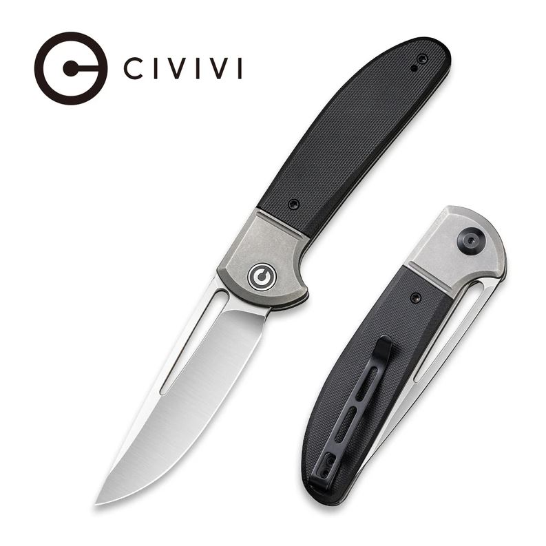 CIVIVI Trailblazer XL Slipjoint Folding Knife, D2, G10 Black/Stainless Steel, C2101C