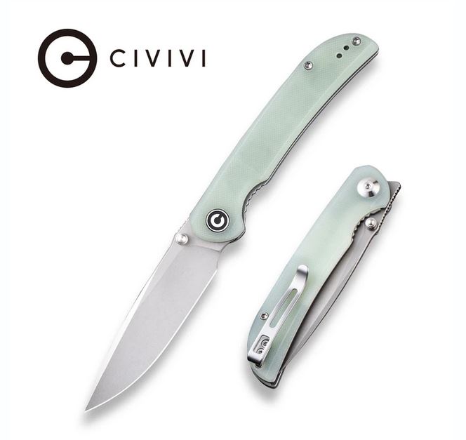 CIVIVI Imperium Flipper Folding Knife, Nitro-V, G10 Natural, 2107A - Click Image to Close