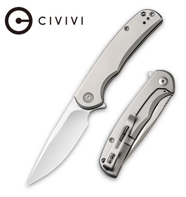 CIVIVI NOx Framelock Flipper Knife, Nitro-V, Stainless Grey, C2110A