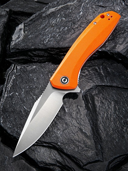 CIVIVI Baklash Flipper Folding Knife, G10 Orange, 801G